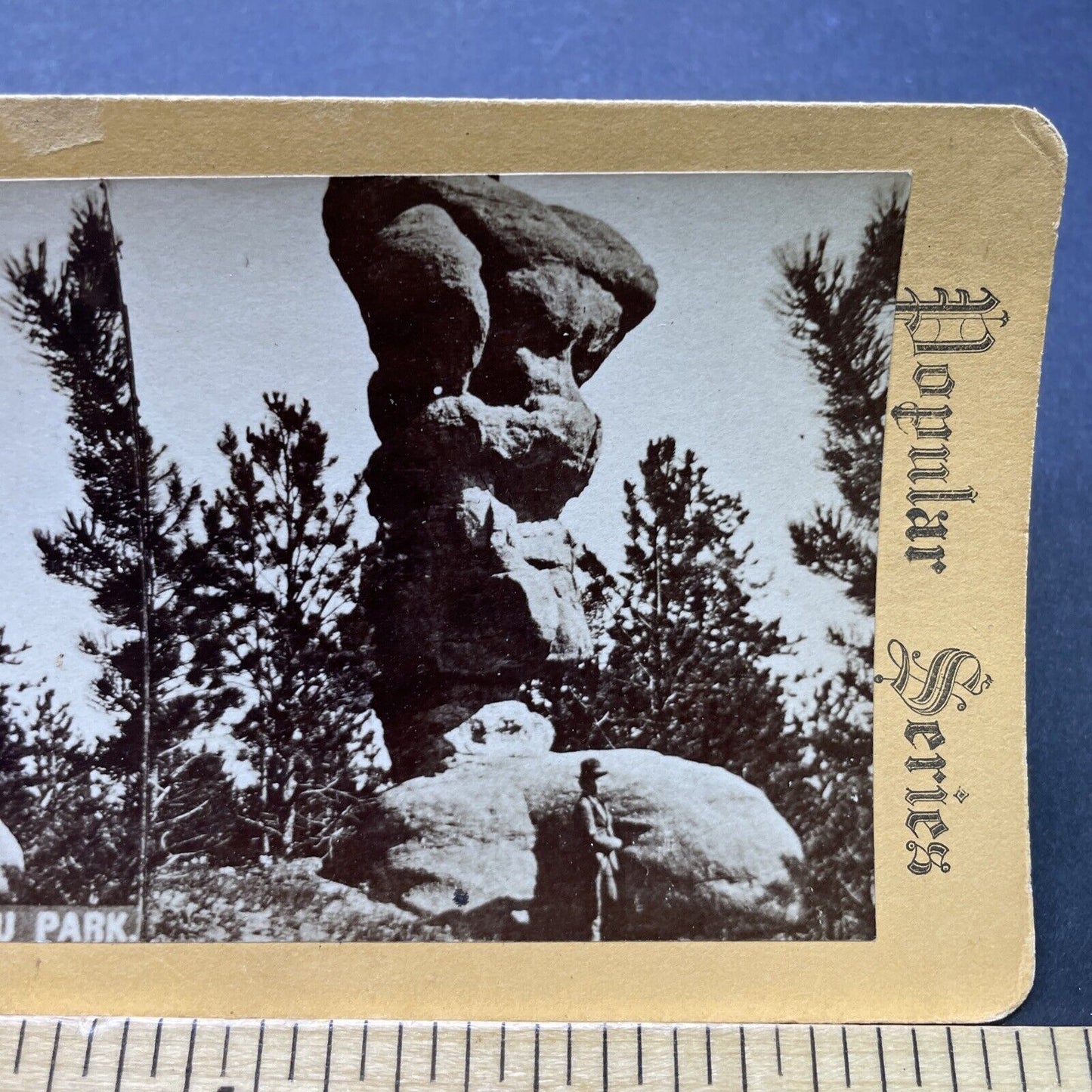 Antique 1870s Rock Spire Manitou Colorado Stereoview Photo Card P2478