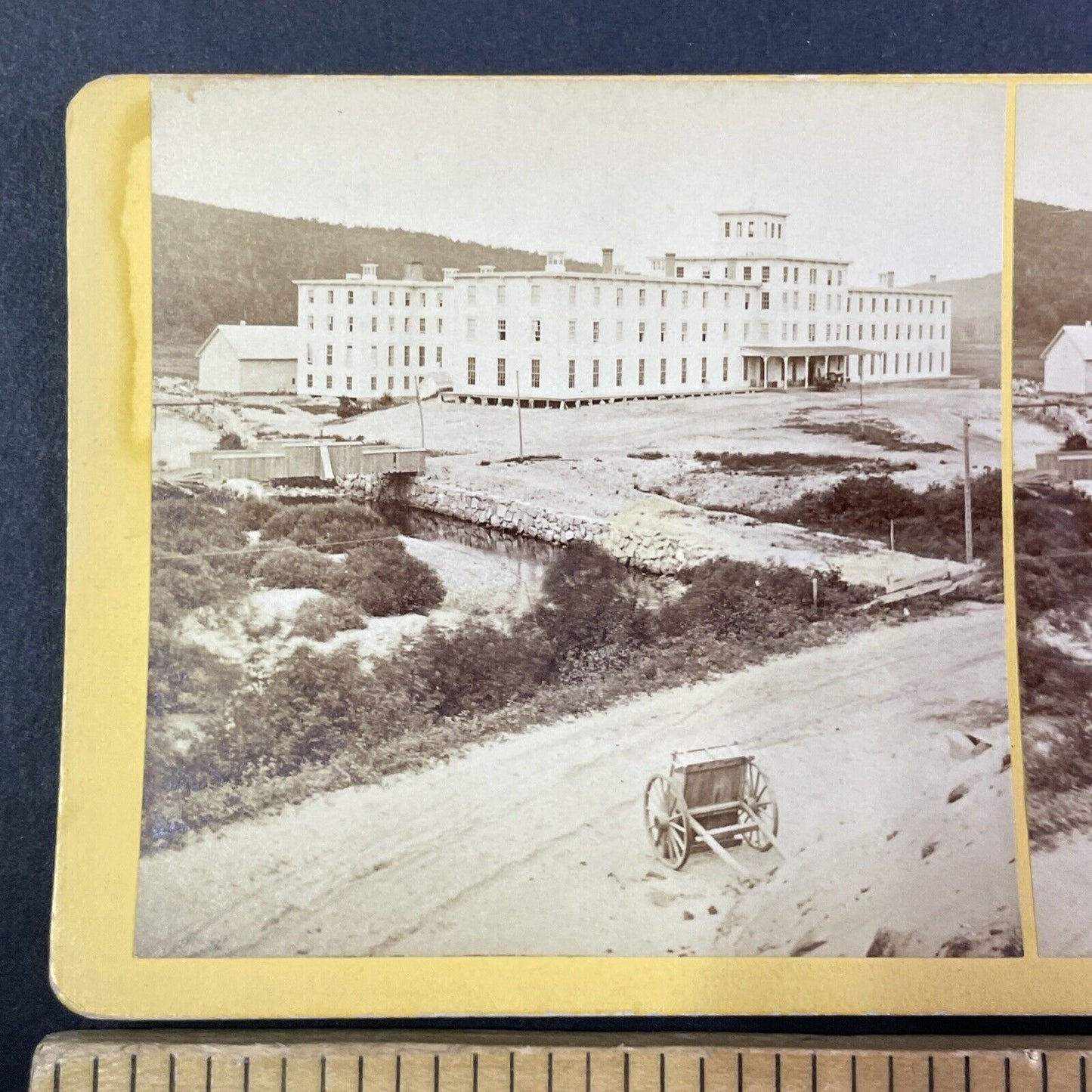 Fabyan House Construction Complete Stereoview New Hampshire c1870s Y1475