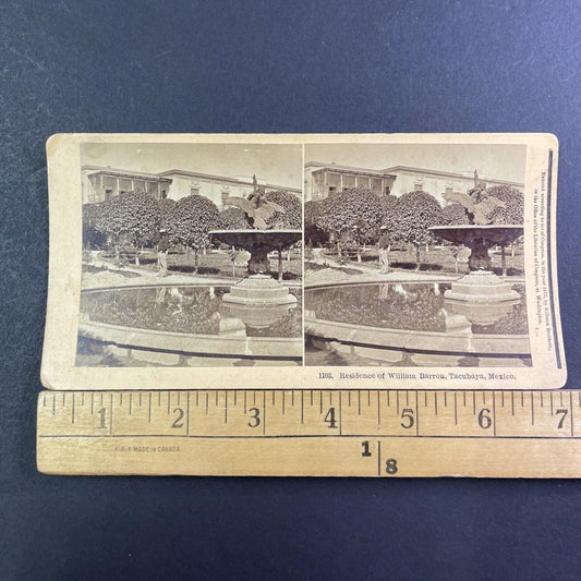 Estate Of William Barron Stereoview Mexico City BW Kilburn Antique c1873 X1567