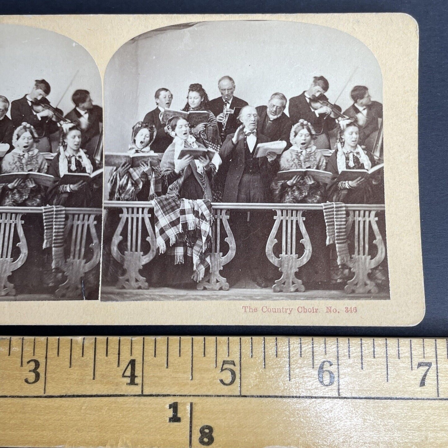 Antique 1880's Littleton New Hampshire Church Choir Stereoview Photo Card PC806