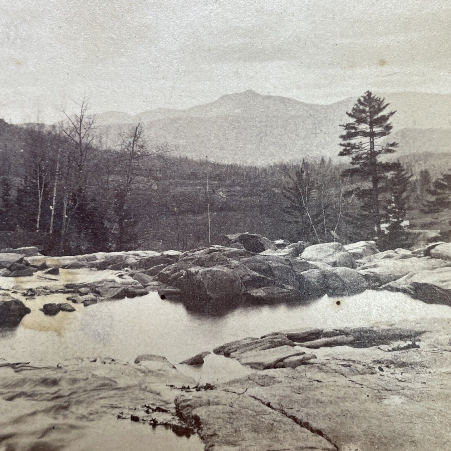 Antique 1870s Jackson Falls New Hampshire Stereoview Photo Card V1711