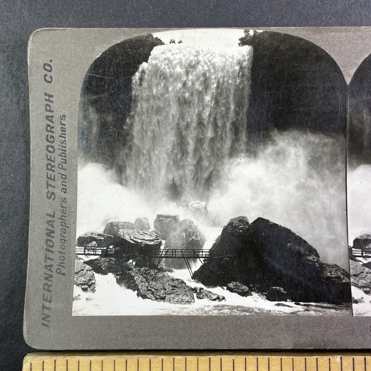 Rock of Ages Niagara Falls New York Stereoview C.L. Wasson c1905 Y3008