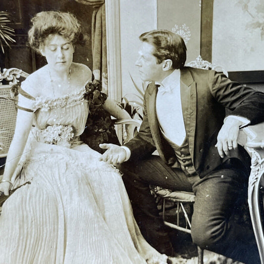 Antique 1902 Man Has Affair On Wife Begs Forgiveness Stereoview Photo Card P2879