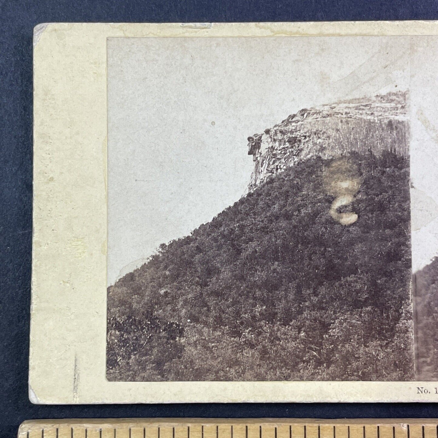 Old Man of the Mountain New Hampshire Stereoview J.P. Soule Antique c1870s Y868