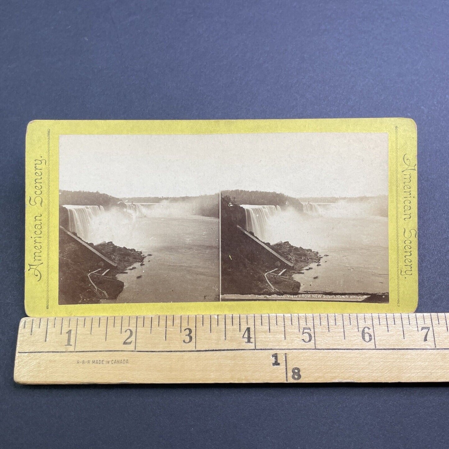 Antique 1870s Niagara Falls Stairway Gorge Staircase Stereoview Photo Card V479