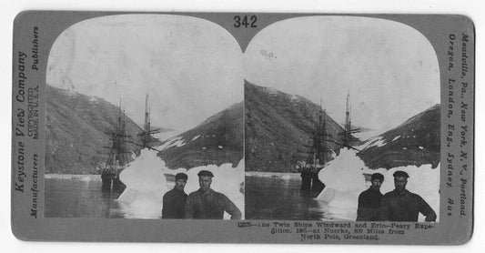 Antique 1909 North Pole Arctic Expedition Nuerke Greenland Photo Card P006