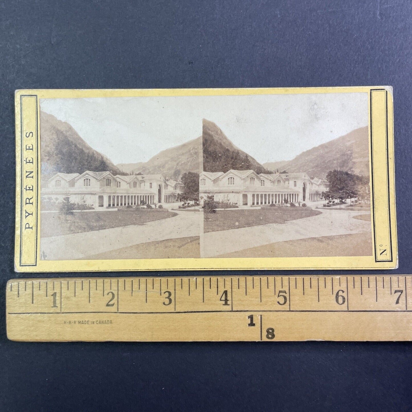 Thermes De Luchon Thermal Baths Spa Stereoview France Antique c1868 X3292