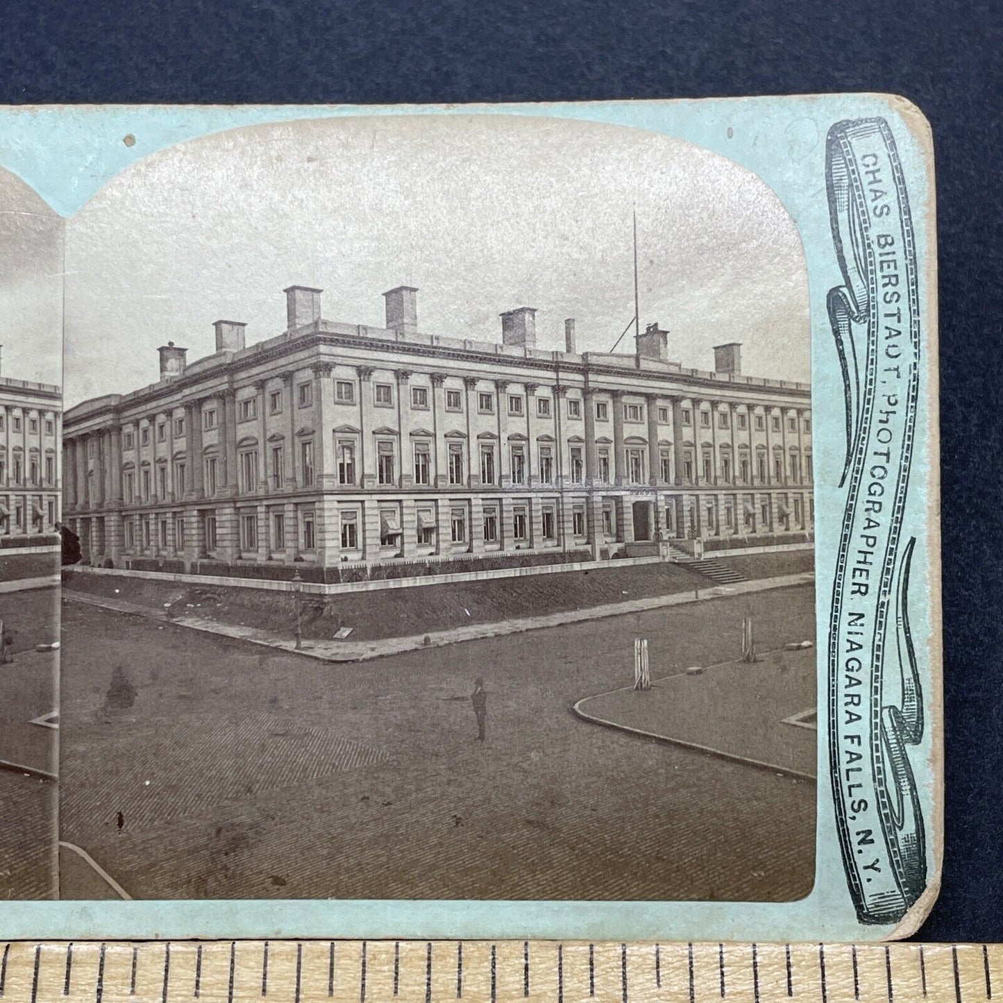 Antique 1870s USPS Post Office Washington DC Stereoview Photo Card V1745