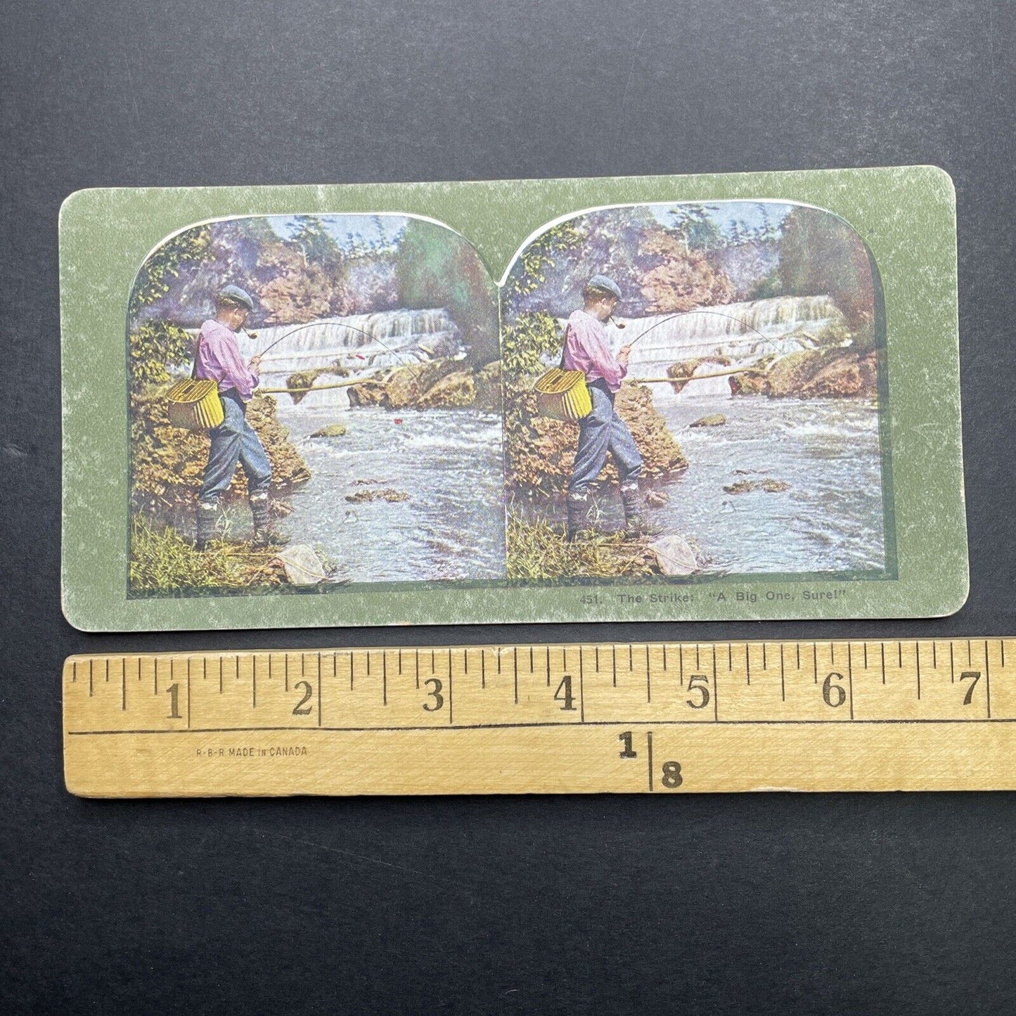 Antique 1904 Fishing In Washington State Stereoview Photo Card P580-077