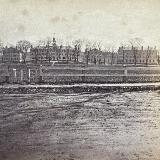 Antique 1870s Dartmouth College Hanover NH Stereoview Photo Card V1970