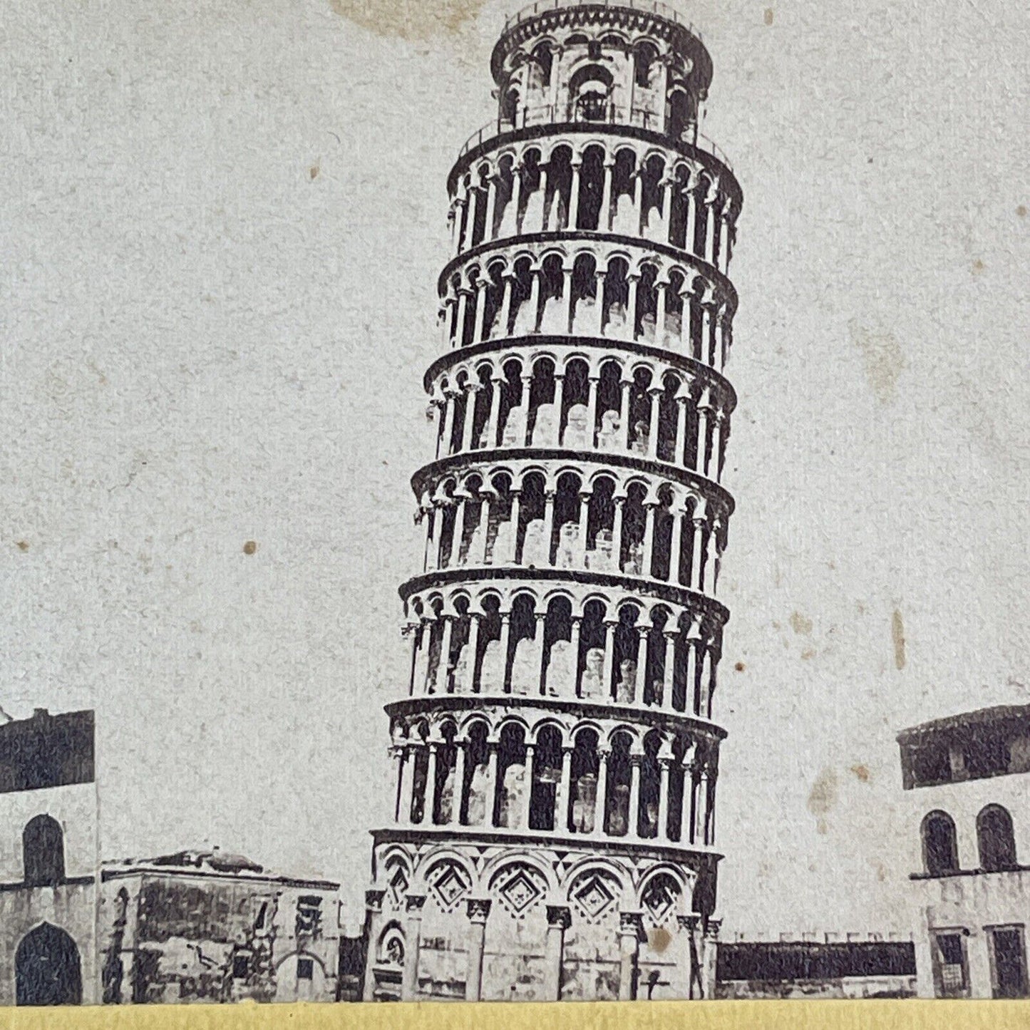 The Leaning Tower of Pisa Italy Stereoview Antique c1860s Y1004