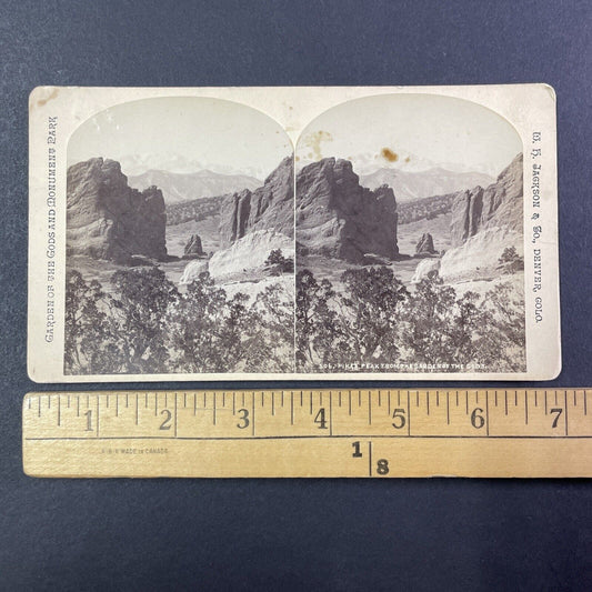 Garden of the Gods Colorado Springs Stereoview W.H. Jackson c1880 Y1757