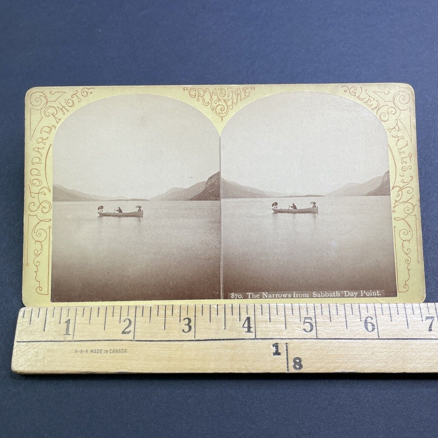 Antique 1860s Sabbath Day Point Silver Bay New York Stereoview Photo Card V544