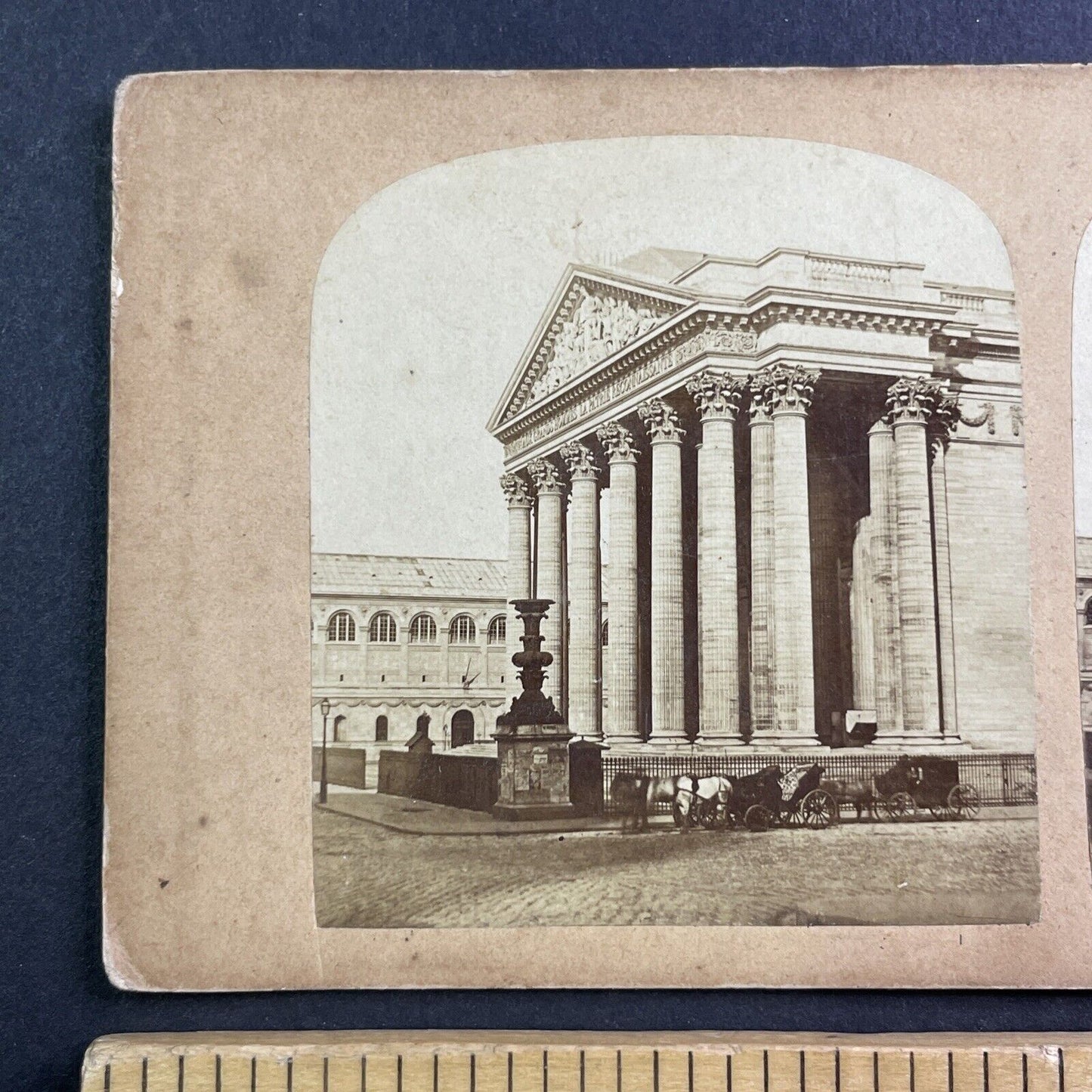 The Pantheon Paris France Stereoview Early View Antique c1855 X4056