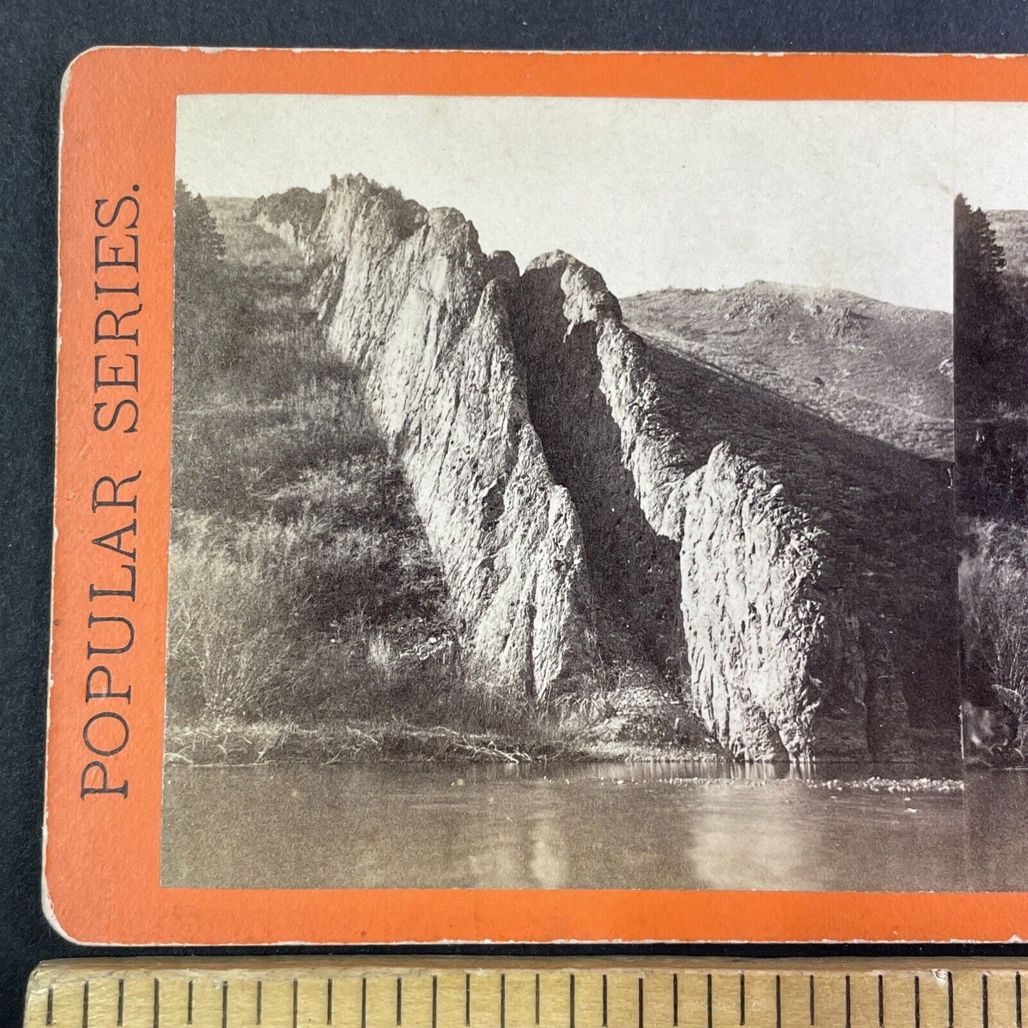 UPPR Devil's Slide Weber River Utah Stereoview E & HT Anthony c1870s Y1407