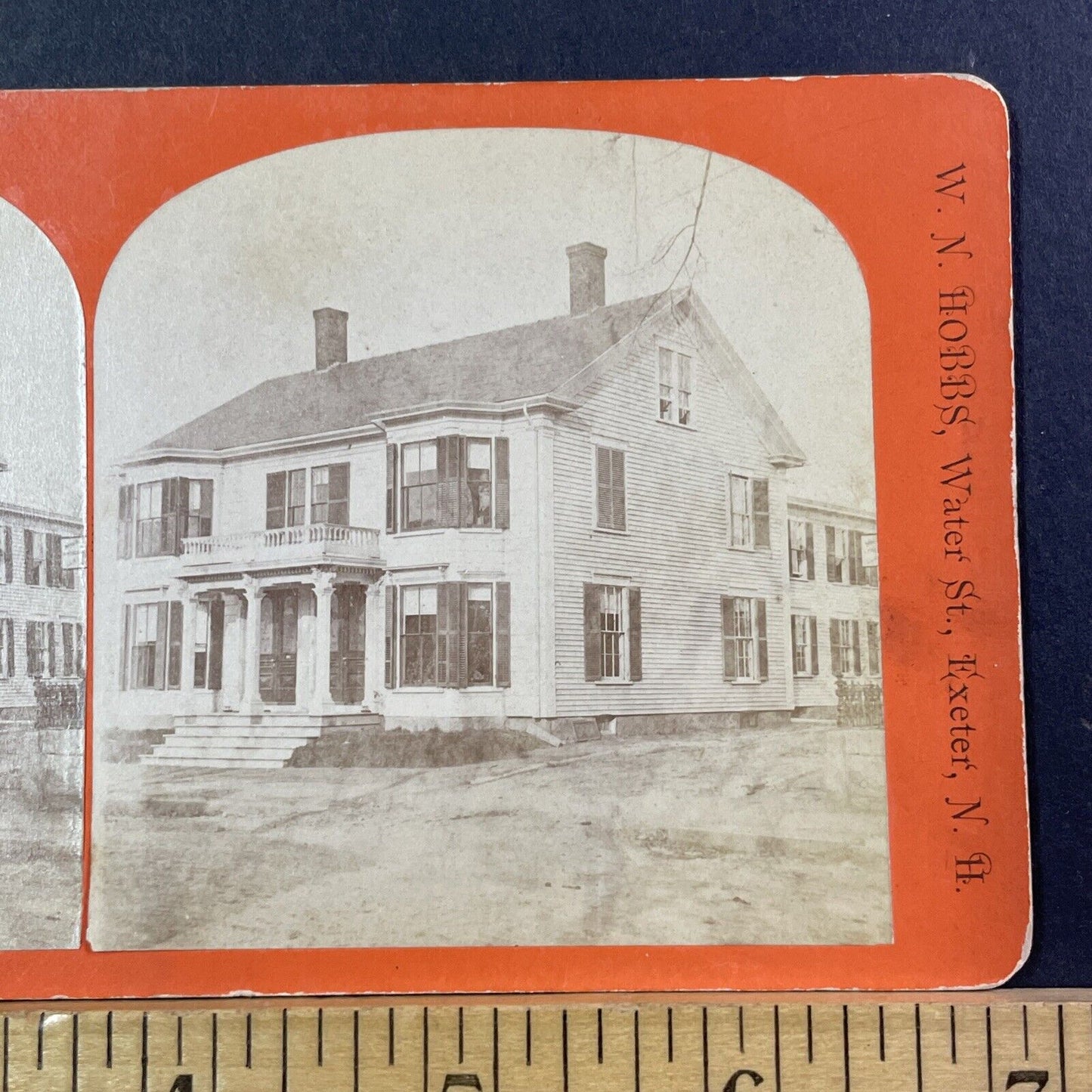 Ladies Hotel 66 High Street Stereoview Exeter New Hampshire Antique c1869 X890