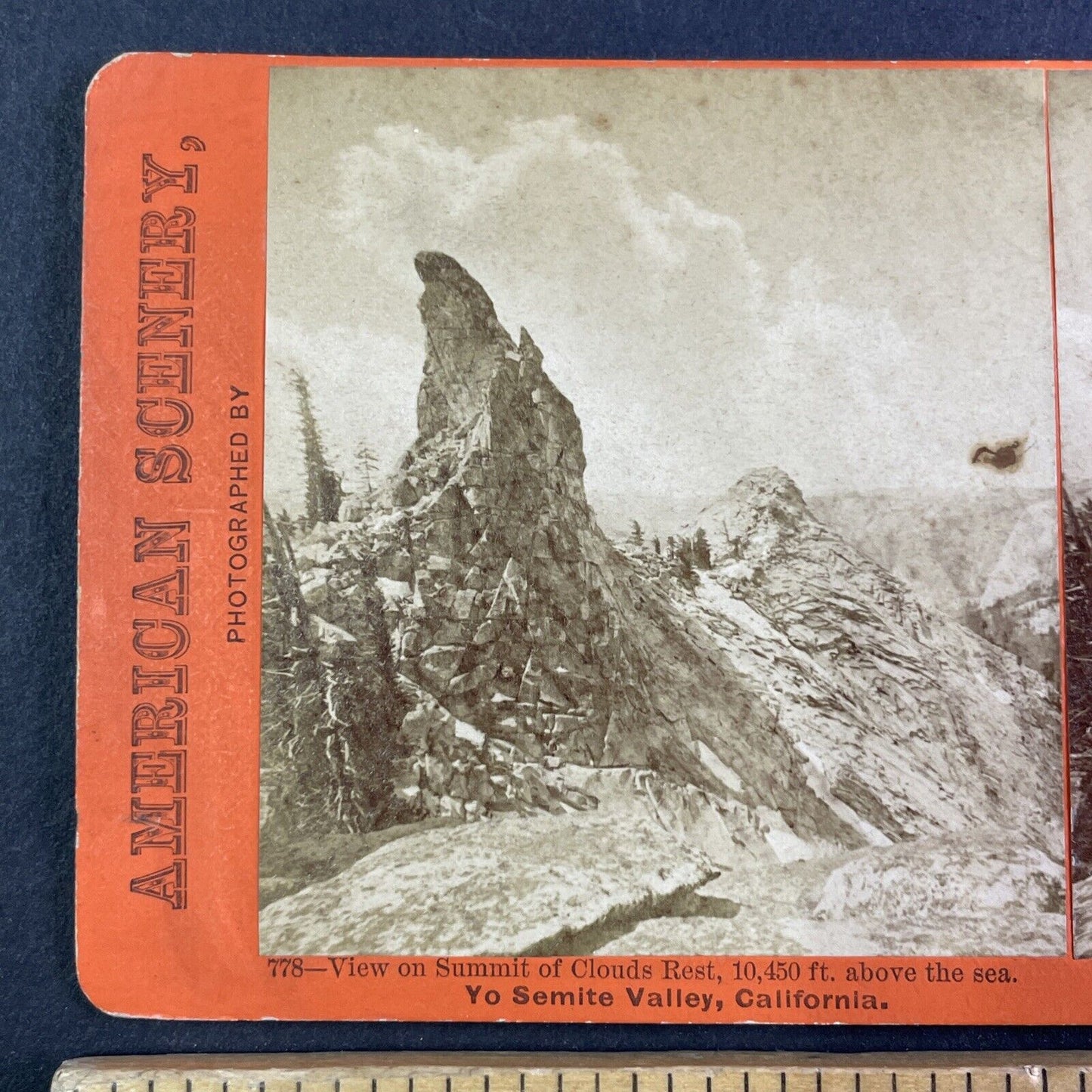 Clouds Rest Summit Yo Semite California Stereoview C.L. Pond c1870s Y2510