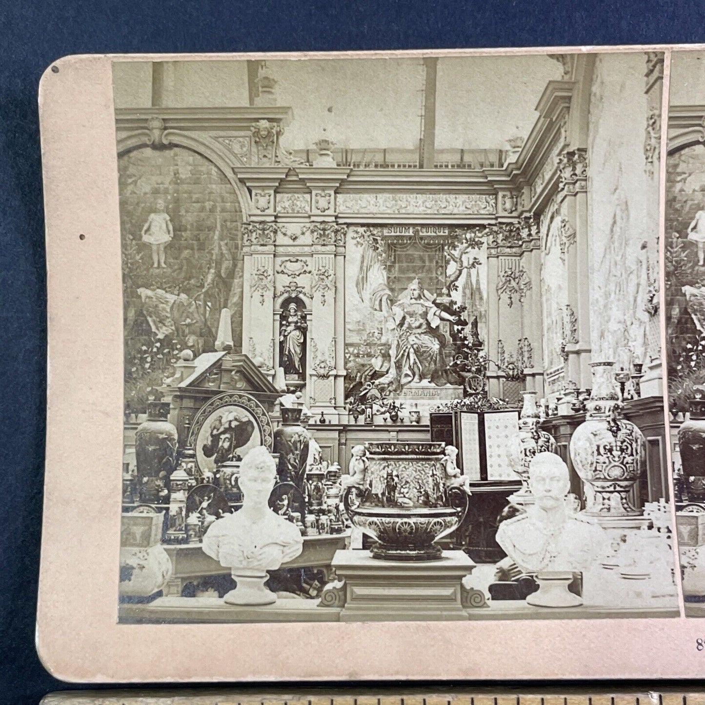 German Antiques on Display in Chicago Stereoview Antique c1893 X4157