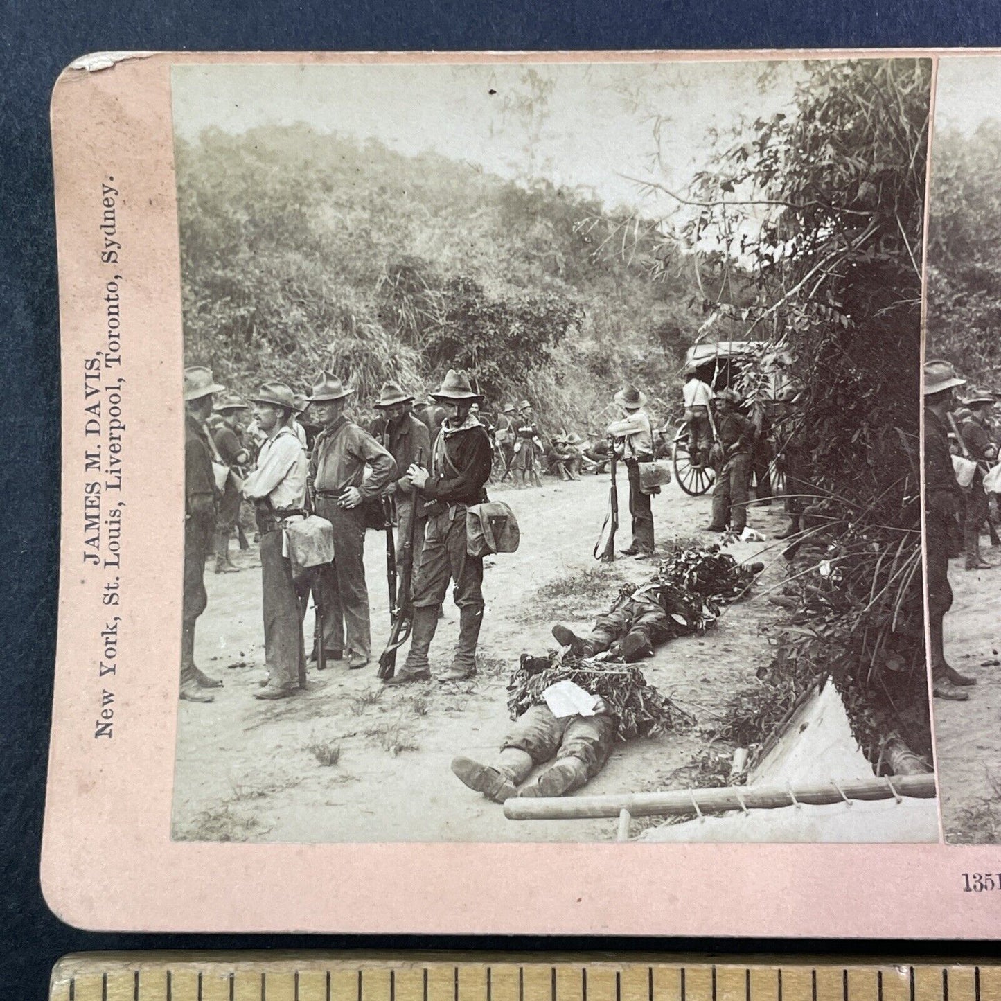 US Soldiers Killed In The Philippines Stereoview James M. Davis c1900 X3758