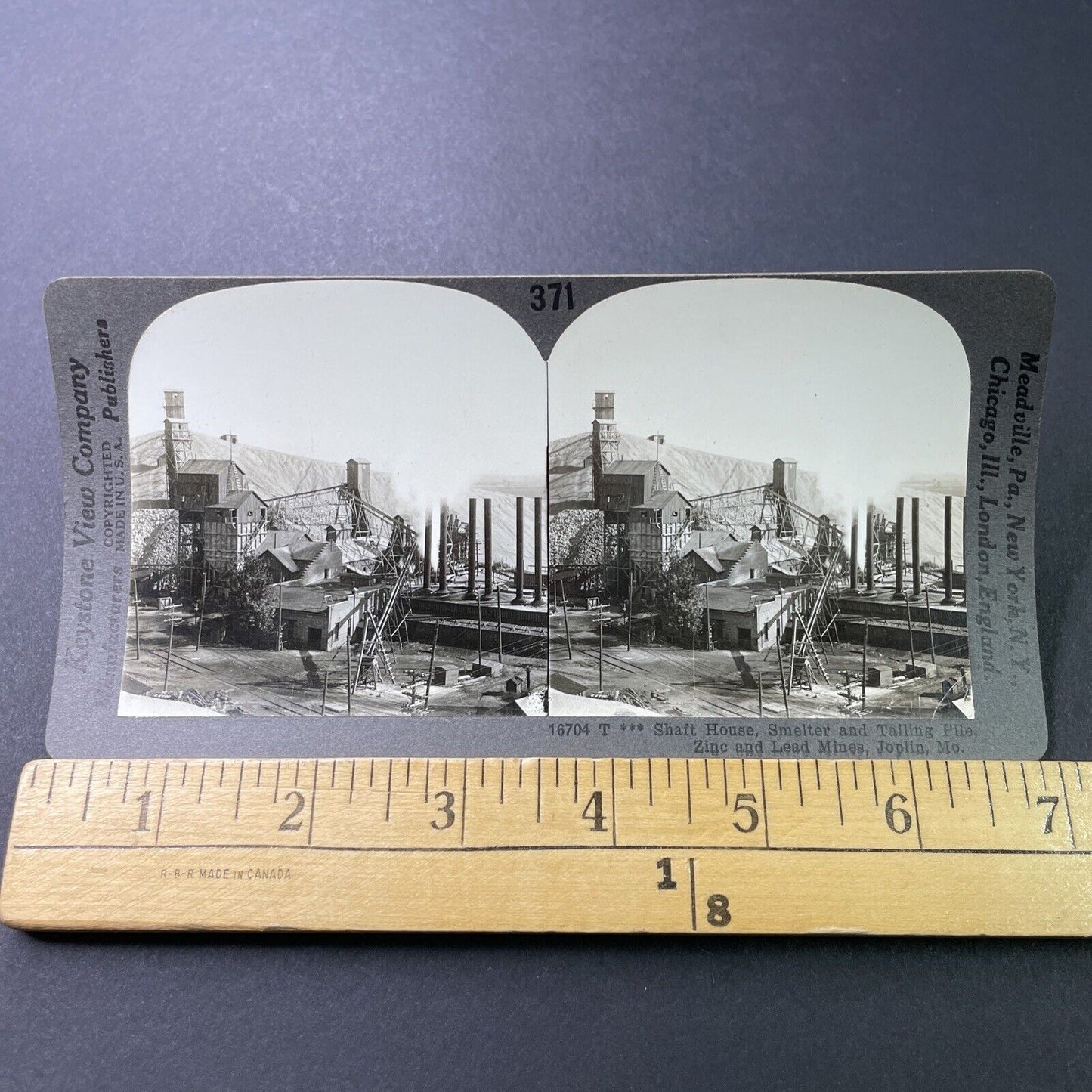 Antique 1910s Lead Mines Mining Joplin Missouri Stereoview Photo Card P3219