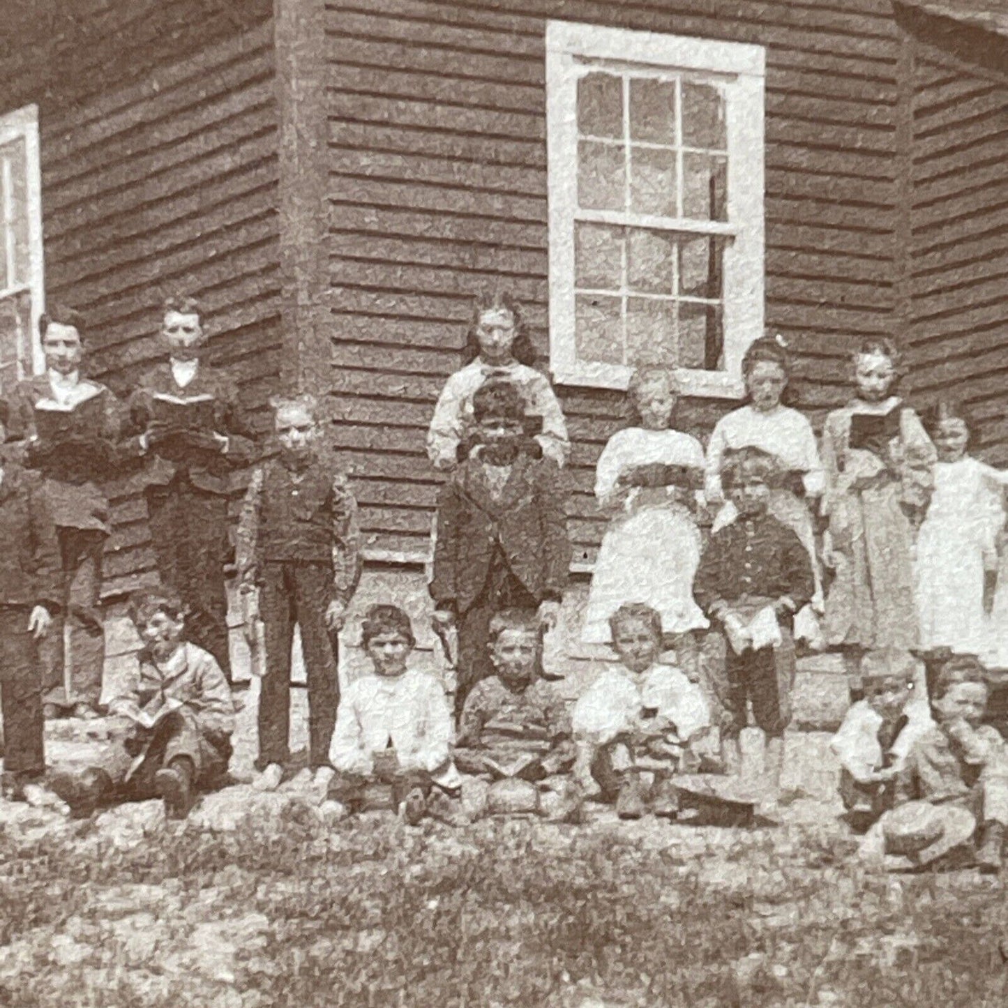 Antique 1870s Cramahe Public School Colborne Ontario Stereoview Photo Card Q2265