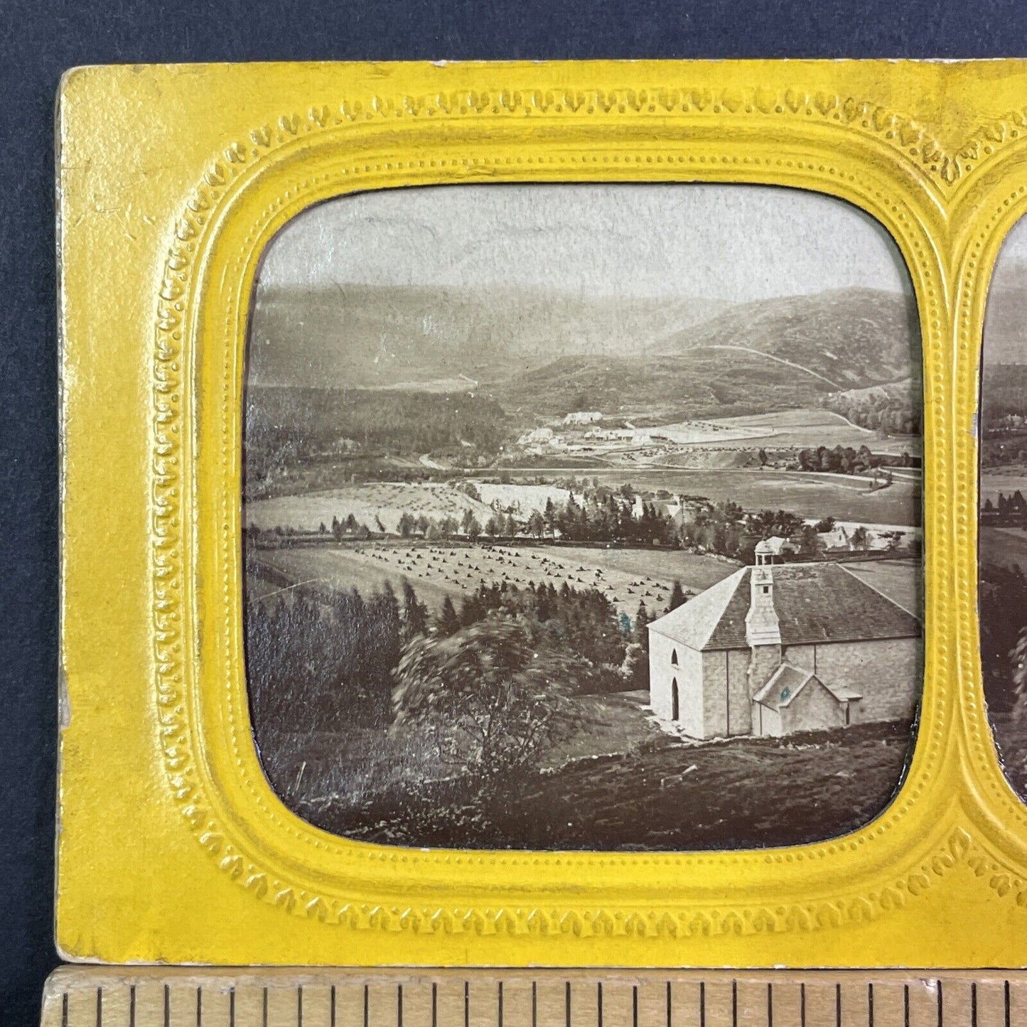 Pontarlier France Vineyards Stereoview French Tissue Antique c1860s XT2105