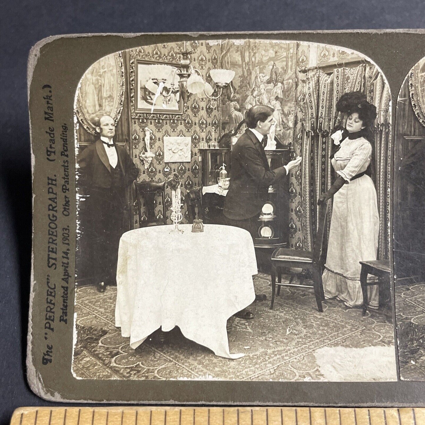Antique 1902 Beautiful Victorian Woman Coy Smile Stereoview Photo Card P4743