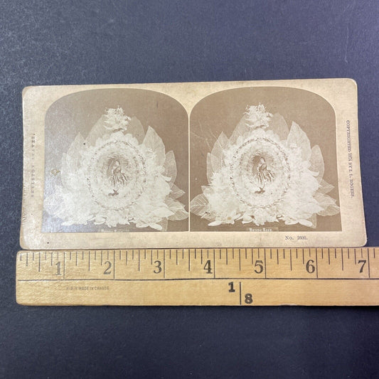 Euphrosyne Parepa-Rosa Funeral Coffin Flowers Stereoview Antique c1874 X2748