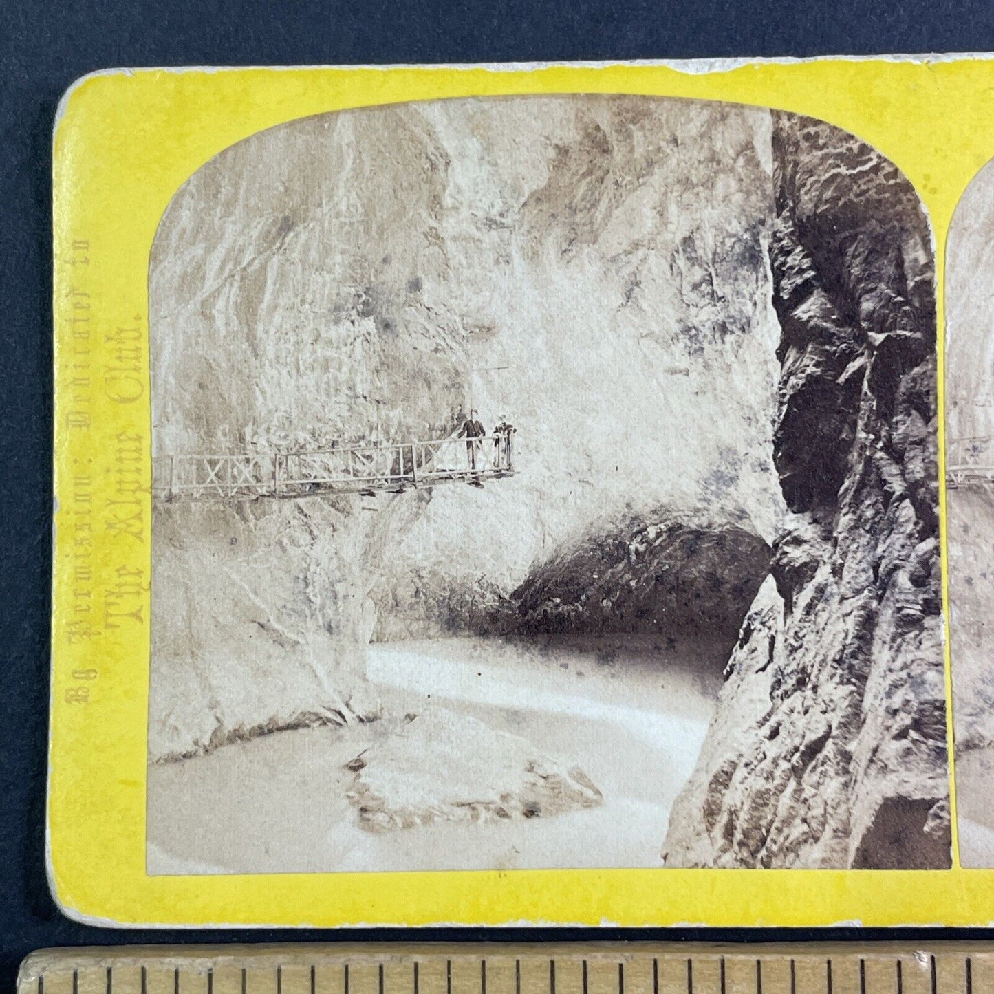 Trient Gorge Matigny Switzerland Stereoview William England Antique c1870s X4168