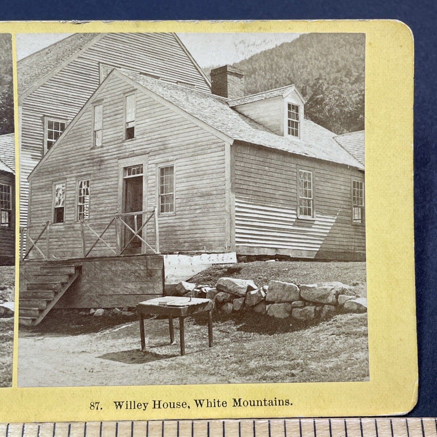 Antique 1870s The Willey House Crawford Notch NH Stereoview Photo Card V1988