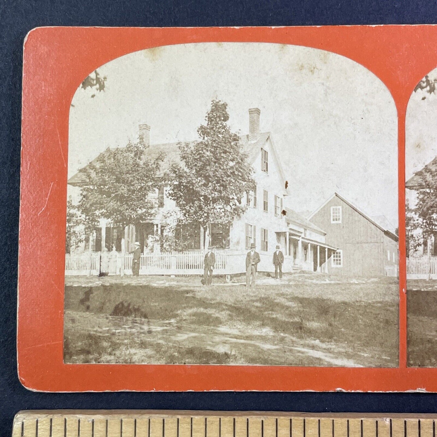 James Pious Burnap House Marlow New Hampshire Stereoview c1878 Y854