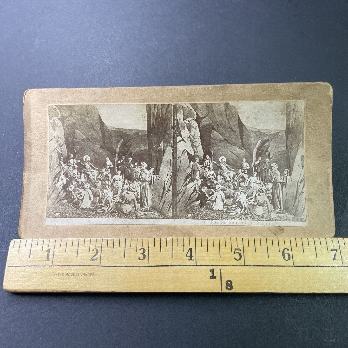 Antique 1860s Jesus And The Sermon On The Mount Stereoview Photo Card P3405