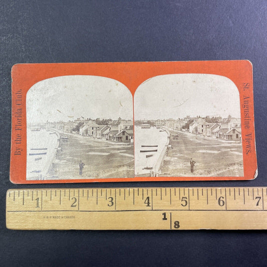 St. Augustine Forida City View Stereoview George Pierron c1870s Y059