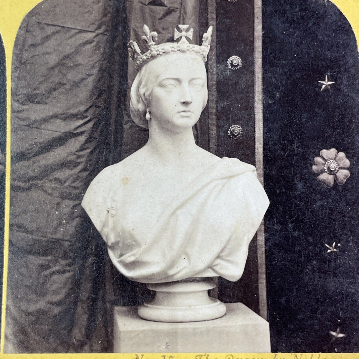 Queen Victoria Bust Stereoview Thomas Houseworth Antique c1862 Y1399