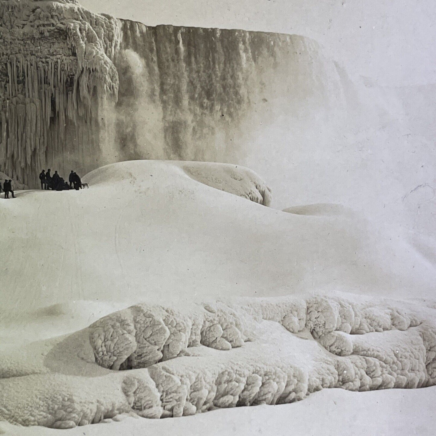 Frozen Ice Mountain Niagara Falls Stereoview H.C White Antique c1901 Y1459