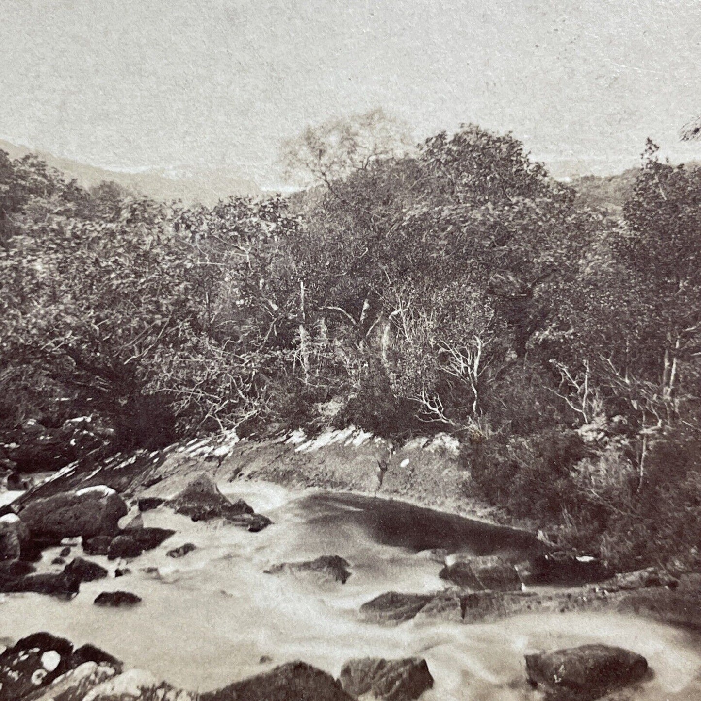 Antique 1870s Killarney River Rapids Ireland Stereoview Photo Card V502