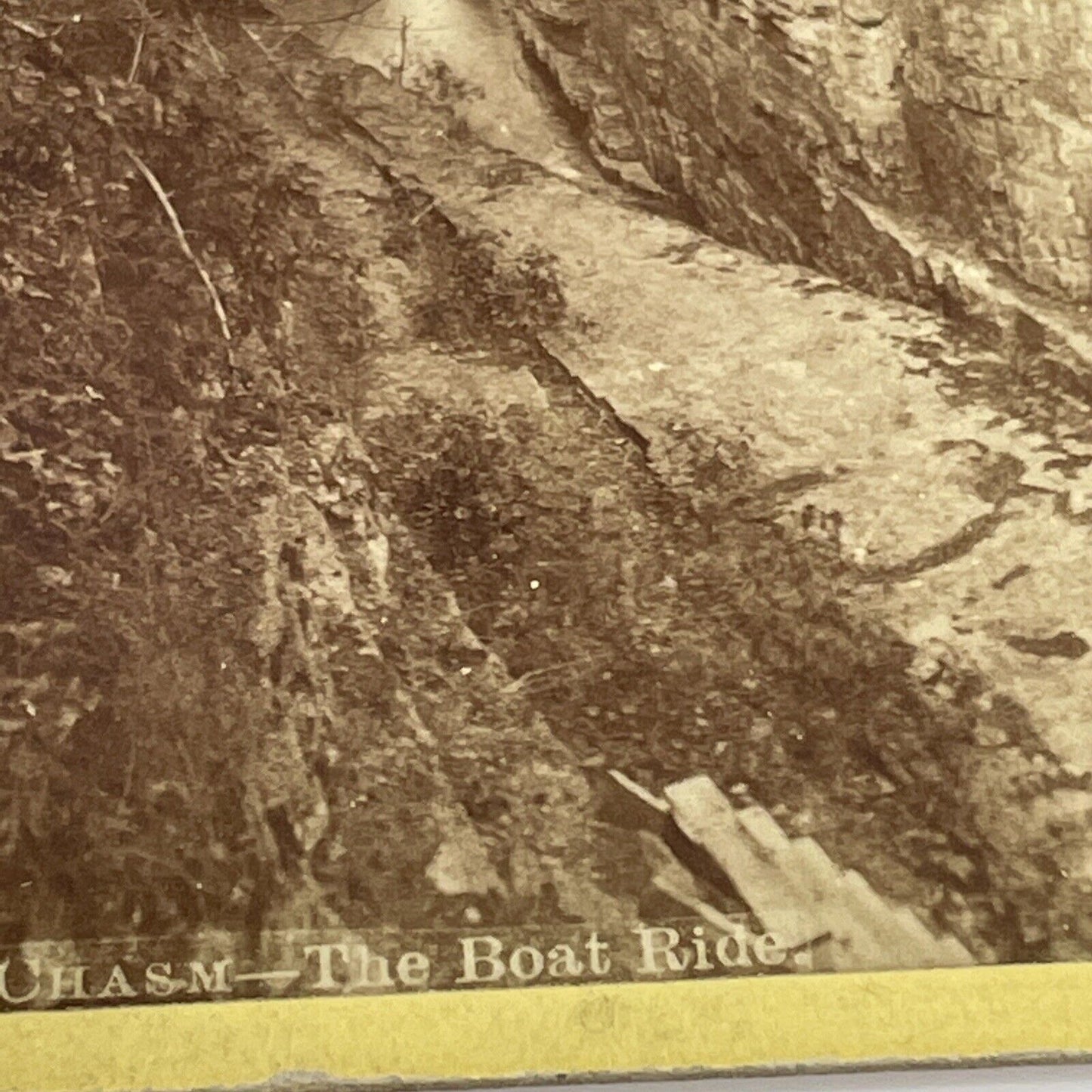 Antique 1870s Ausable Chasm New York First Known Photo Stereo View Card PC439