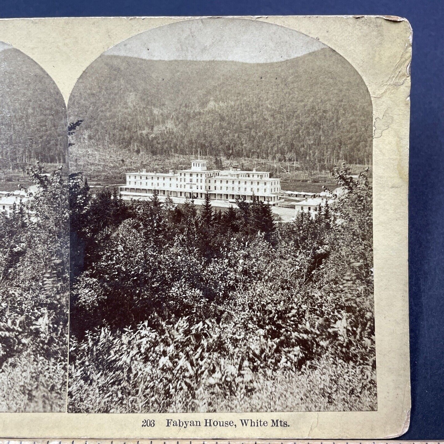 Antique 1870s The Fabyan House White Mountains NH Stereoview Photo Card V1764