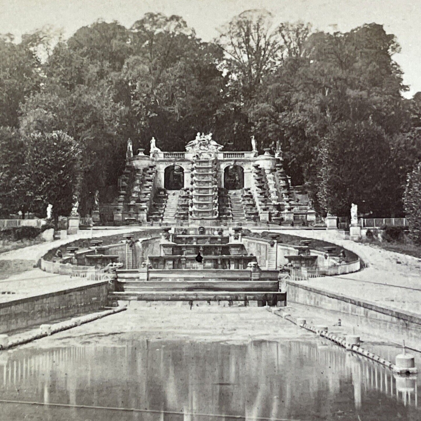 Chateau de Saint Cloud Paris France Stereoview Photo Card Antique c1867 X1576