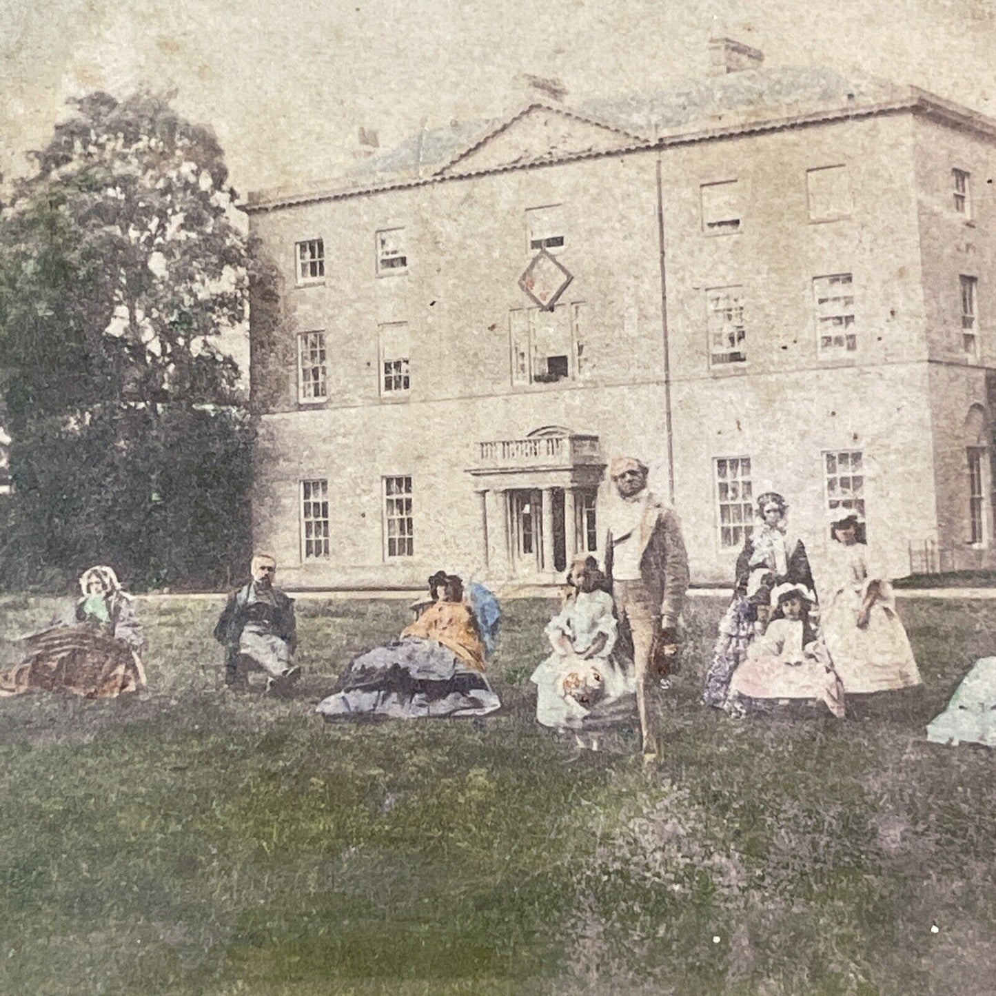 Brightwell Baldwin Park Manor Stereoview Oxfordshire England Antique c1860 X2580