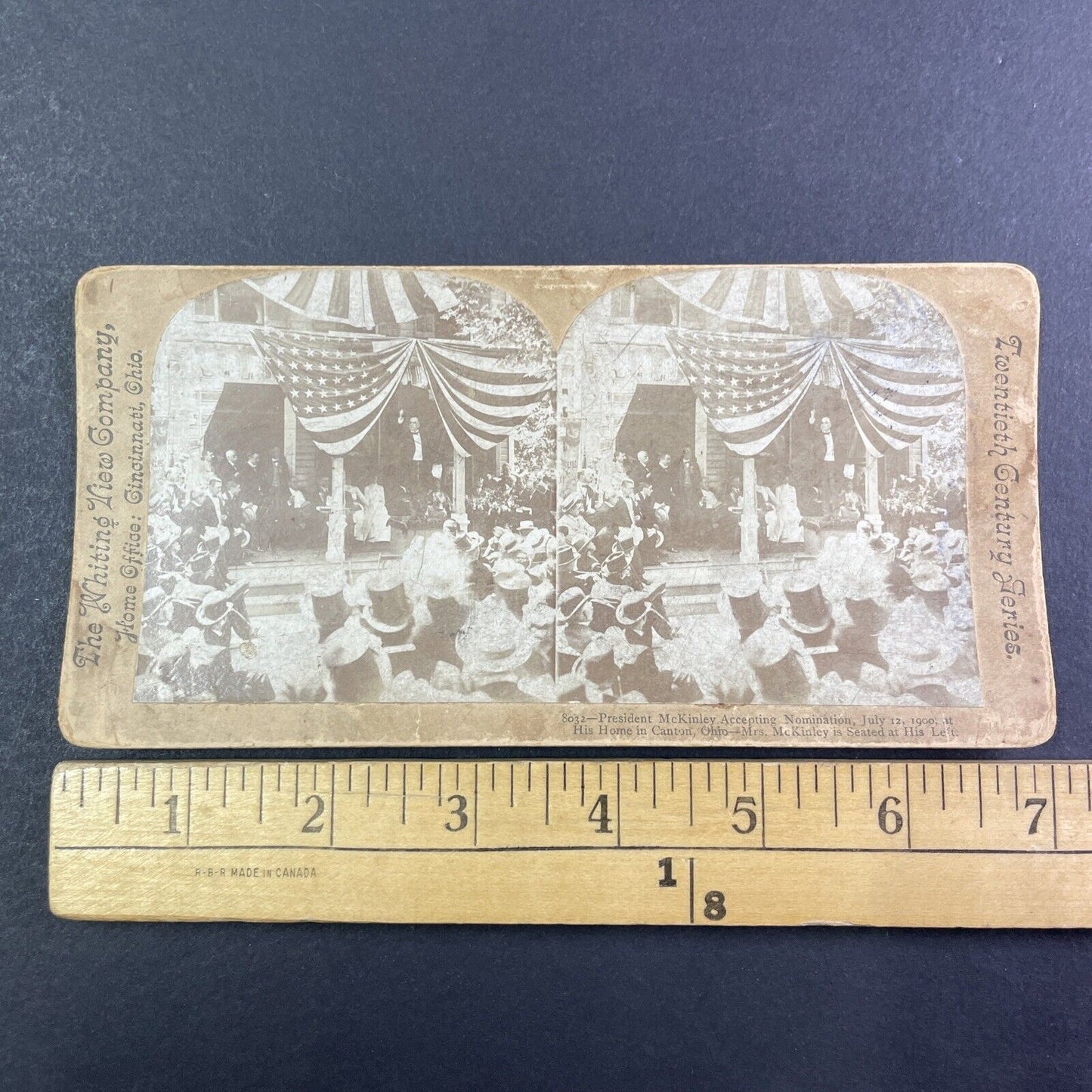 President William McKinley Announces Nomination Stereoview Antique c1900 Y1377