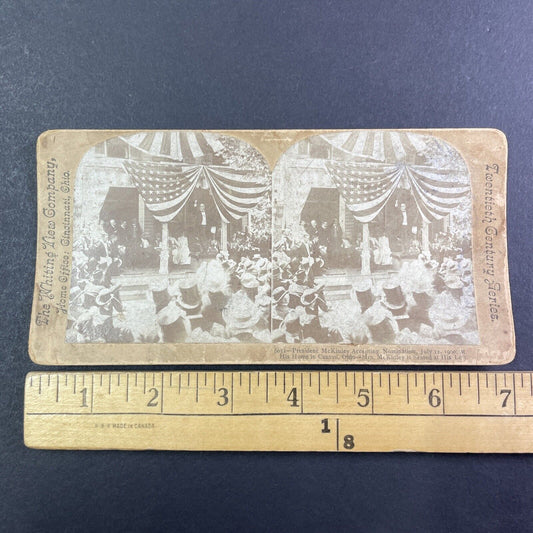 President William McKinley Announces Nomination Stereoview Antique c1900 Y1377