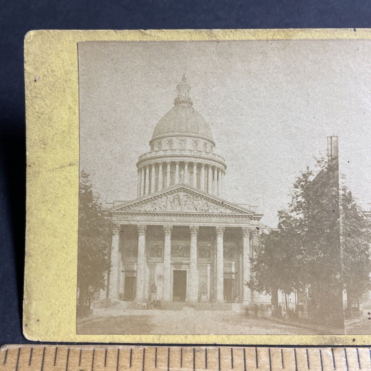 Antique 1870s The Pantheon Paris France Stereoview Photo Card P4377