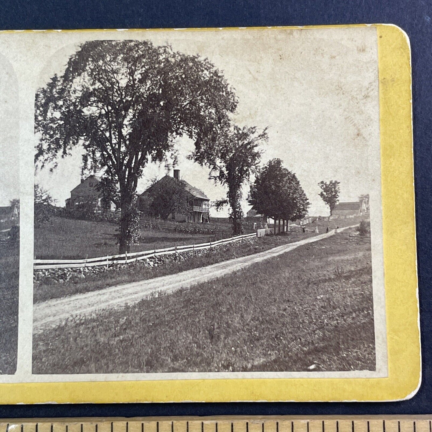 Wentworth New Hampshire Farm Stereoview A.F. Clough Antique c1860s Y890