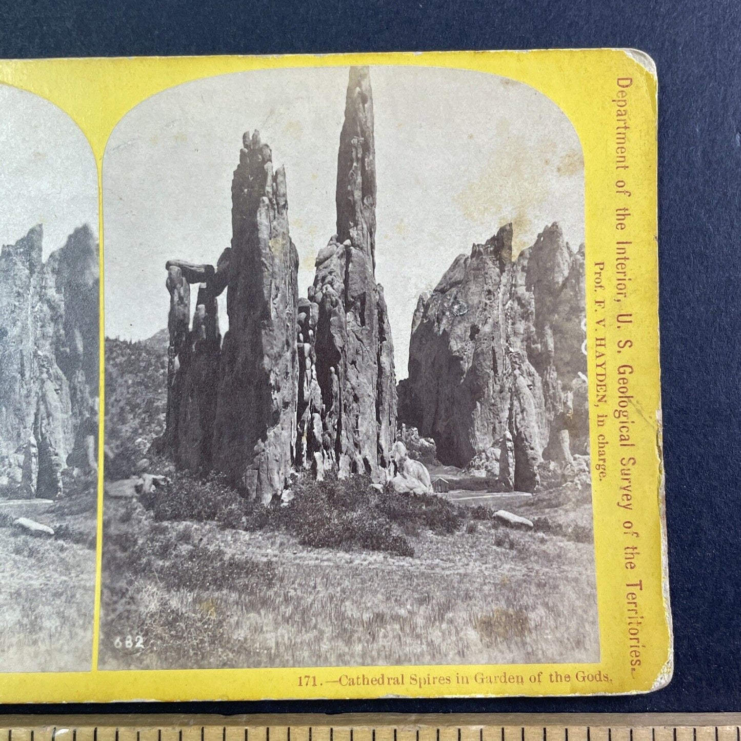 W.H. Jackson Hayden Geological Survey Stereoview Garden Of The Gods c1872 X3639