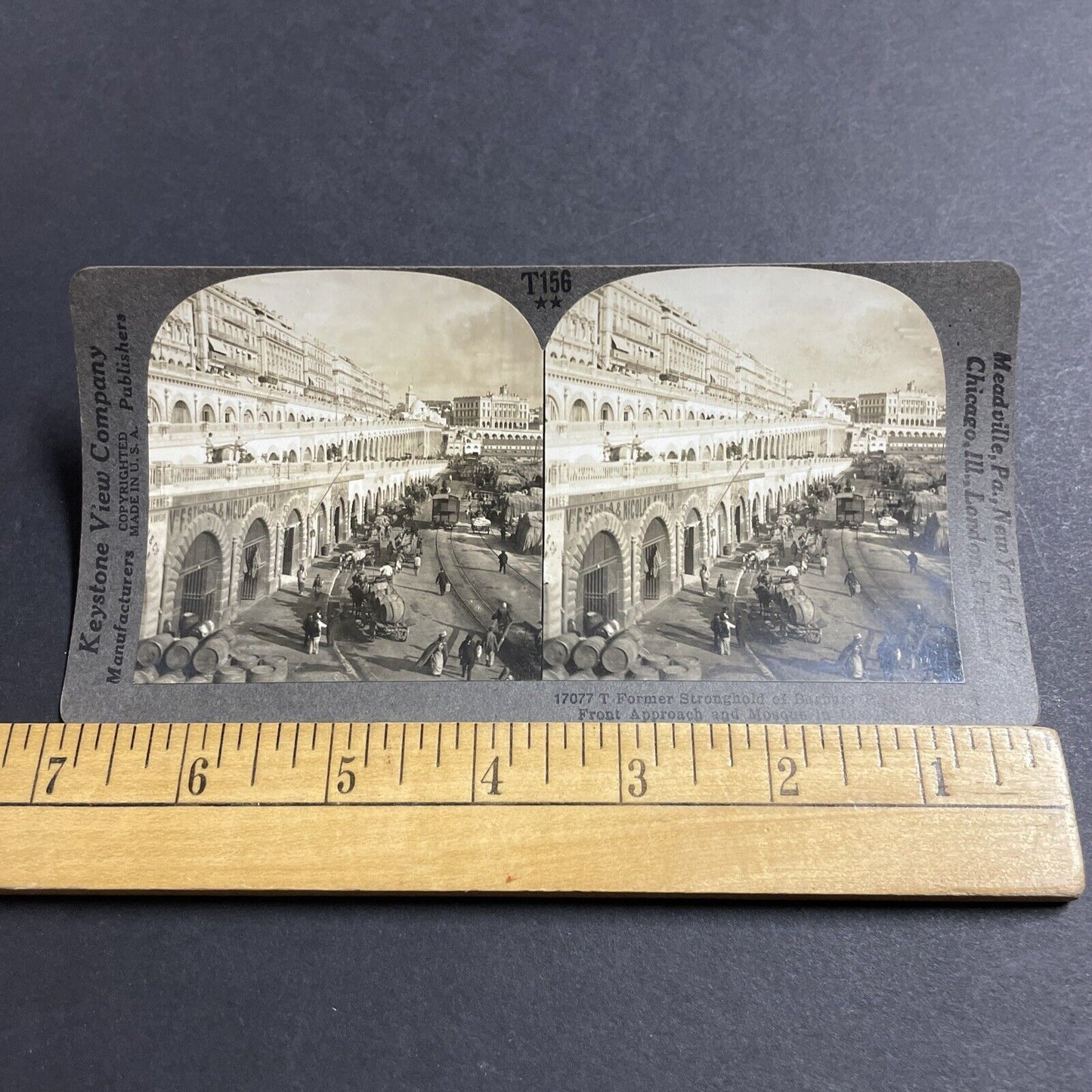 Antique 1910s Algiers Algeria City View Stereoview Photo Card P5058