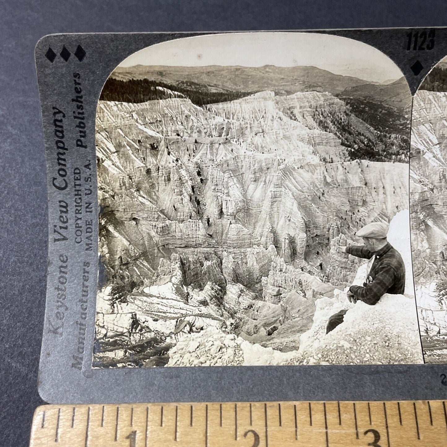 Antique 1910s Cedar Breaks Canyon Utah Stereoview Photo Card V2808