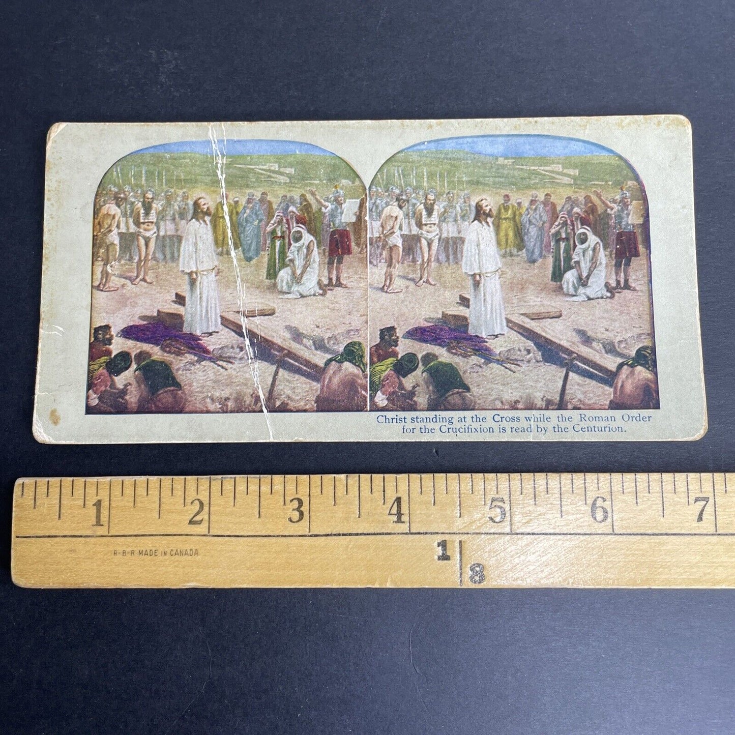 Antique 1902 Jesus Christ Being Condemned To Death Stereoview Photo Card P1073