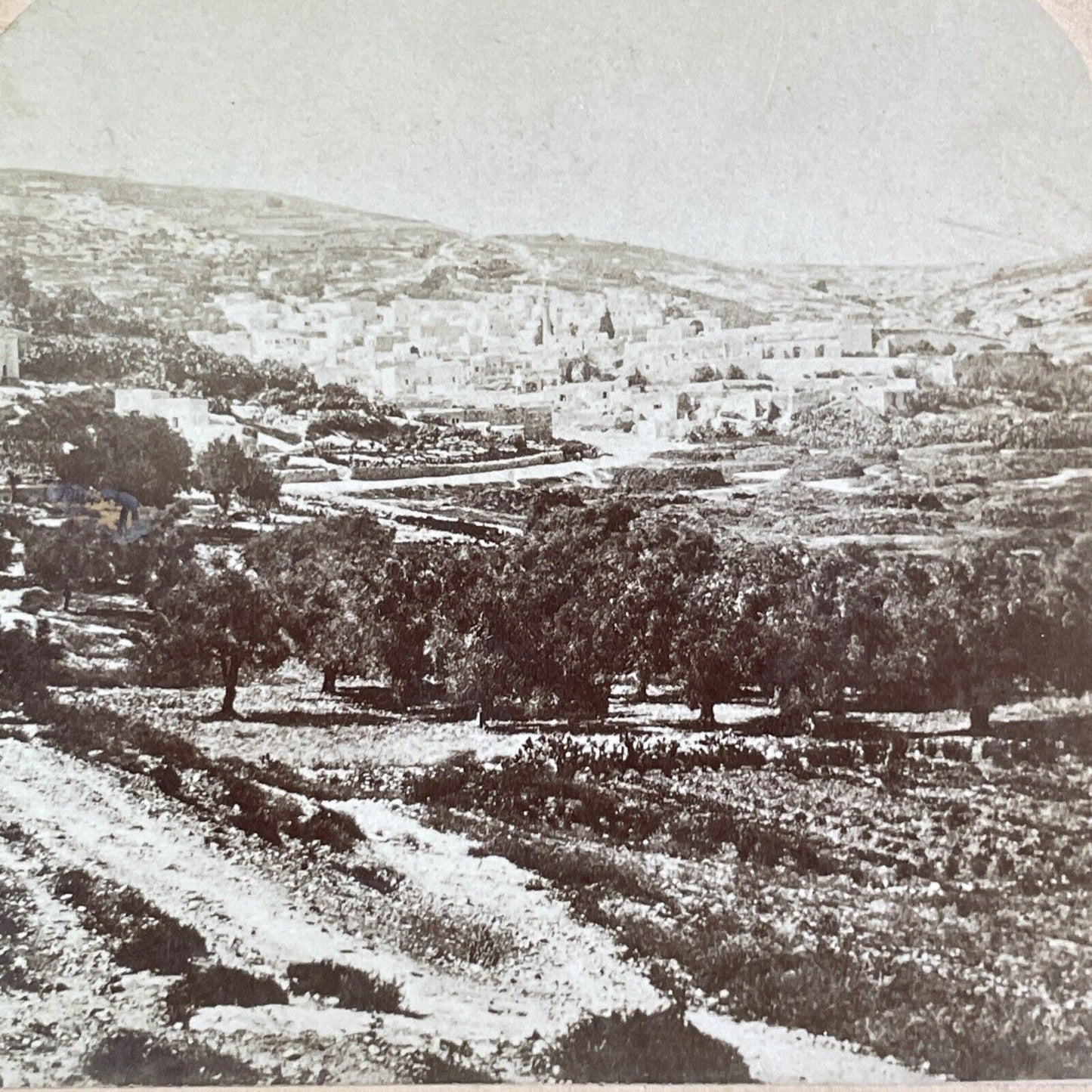 Nazareth Israel Palestine City View Stereoview BW Kilburn Antique c1880s X4160