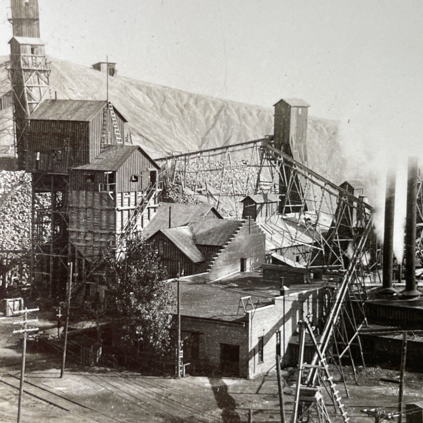 Antique 1910s Lead Mines Mining Joplin Missouri Stereoview Photo Card P3219